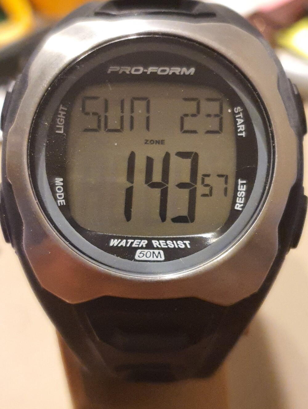 10/$20 Pro-Form Digital Alarm Chrono Men's Watch w/Heart Rate Monitor